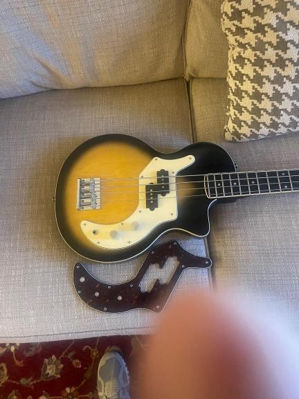 Orange O Bass Guitar and Fender Amp