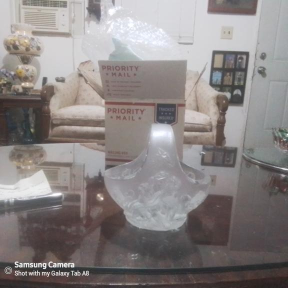 Cut glass basket for sale in Cardington OH