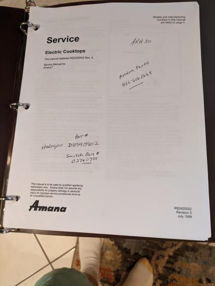 Amana counter range with Halogen element