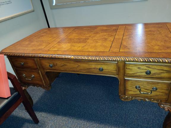 Wood queen Anne desk