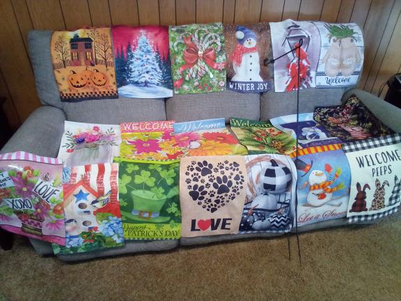 Premium garden flags + pole for sale in Saint Marys PA