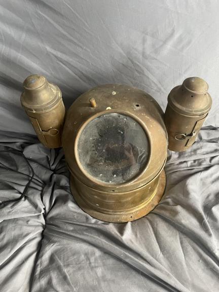Vintage brass binnacle