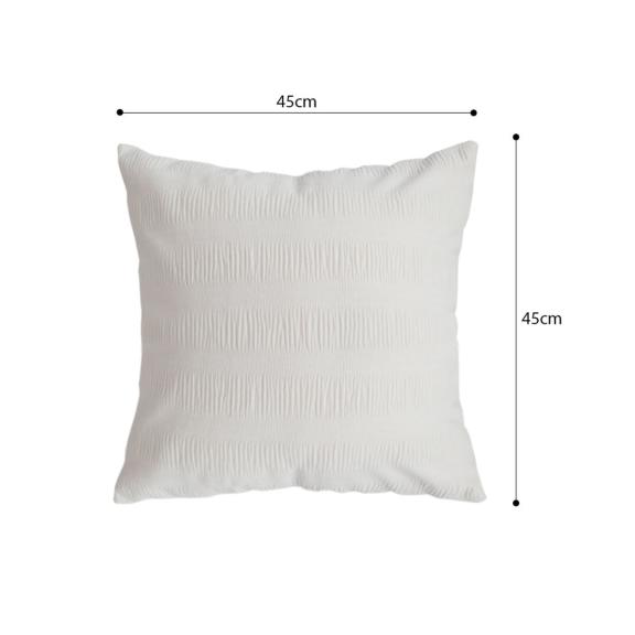 SOGA 2X 45cm Cream Corduroy Polyester Throw Pillow Cover