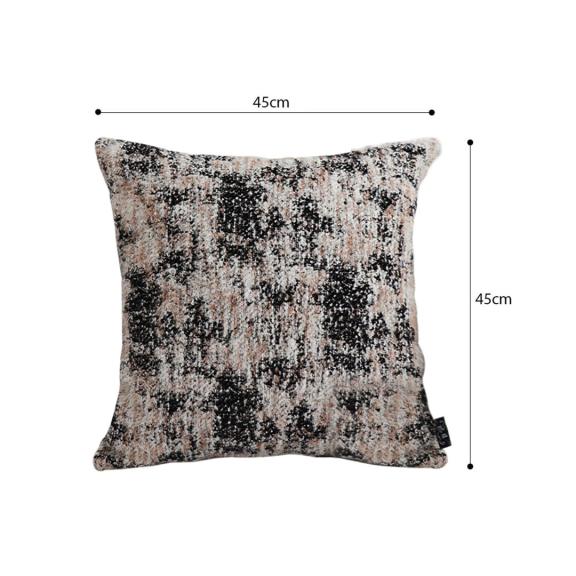 SOGA 2X 45cm Black & Beige Textured Pillowcase