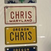 Vintage Mini Personalized (3) aluminum license plates & 1 Brand new plastic plate still customizable for sale in Oakland OR by Garage Sale Showcase member ichooseme4me, posted 08/02/2024