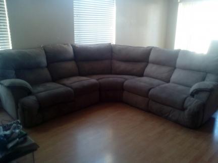 Beige L-Shaped 3-Piece Sectional Couch for sale in Wasatch County UT