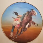 Cowboy and Horse Peter Dodd Signed Painting for sale in Aledo TX