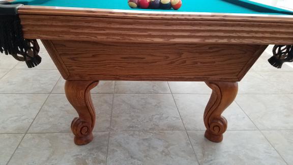 Olhauson 8Ft Slate Pool Table Oak
