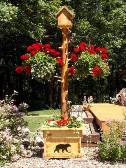 Rustic White Cedar Planter / Feeder for sale in Phillips WI