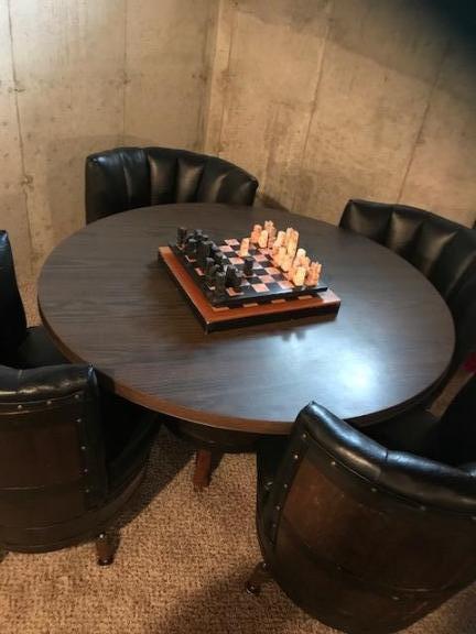 Table and chairs-Whiskey Barrel for sale in Holly MI