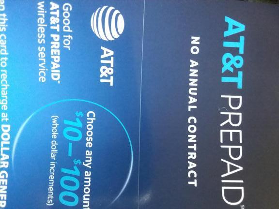 AT&T prepaid card 50.00 card for sale in Batesville AR