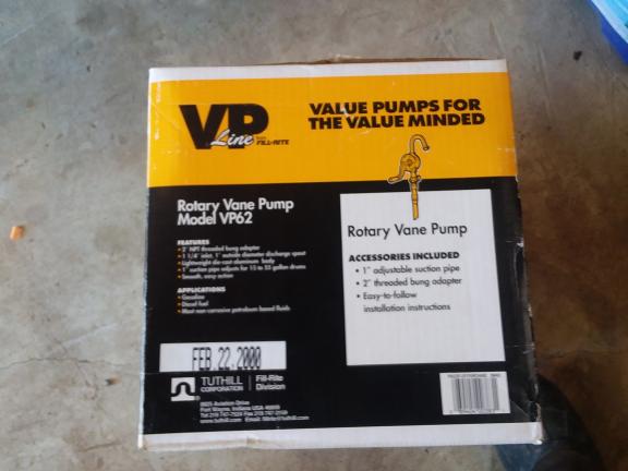 new VP brand rotary vane barrel pump