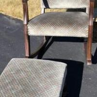 Rocking chair & matching ottomam for sale in Greenbush MI by Garage Sale Showcase member Birder, posted 07/11/2018